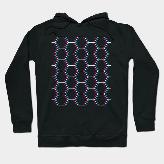 Trippy Honeycomb Pattern Hoodie by inotyler